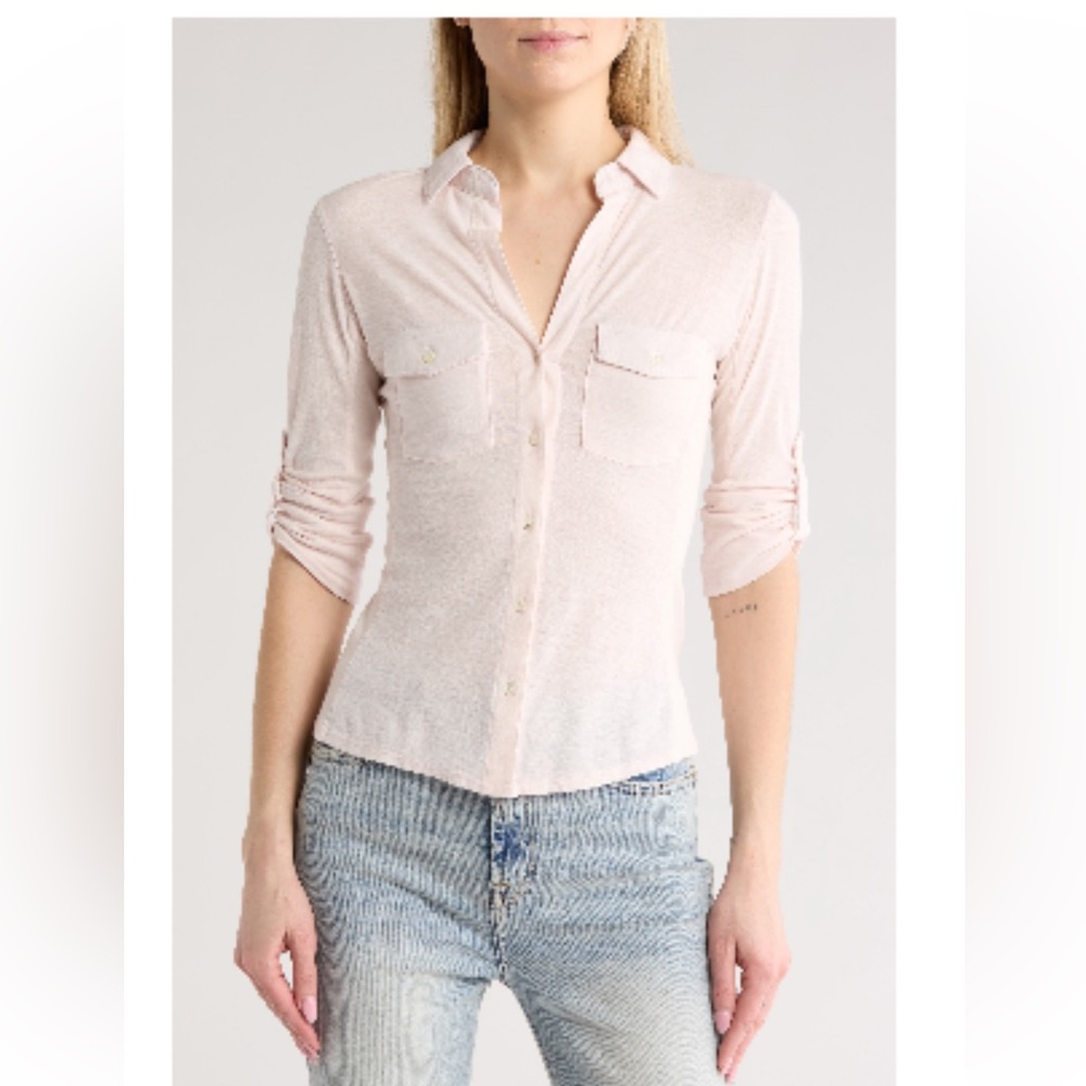 New James Perse Light Pink Button Down Shirt